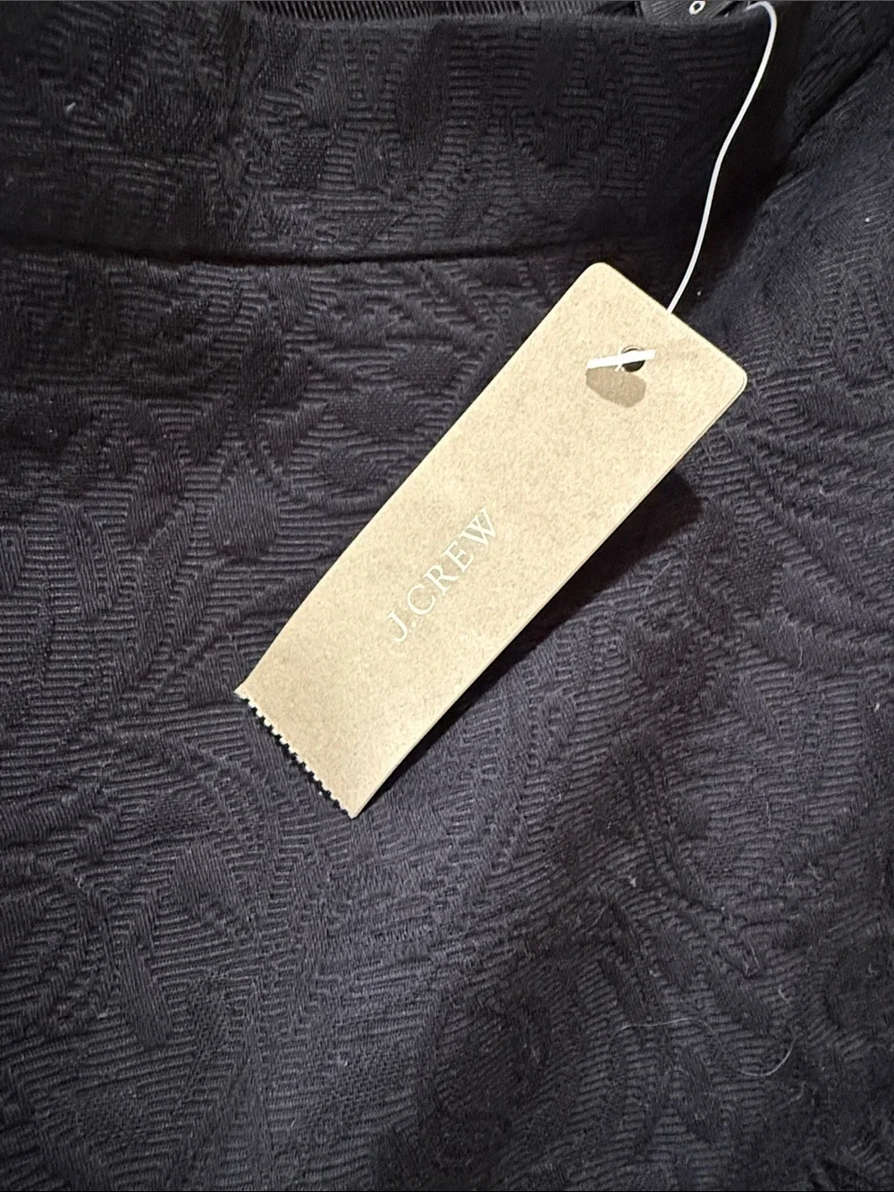J. Crew Black Textured Flared Skirt